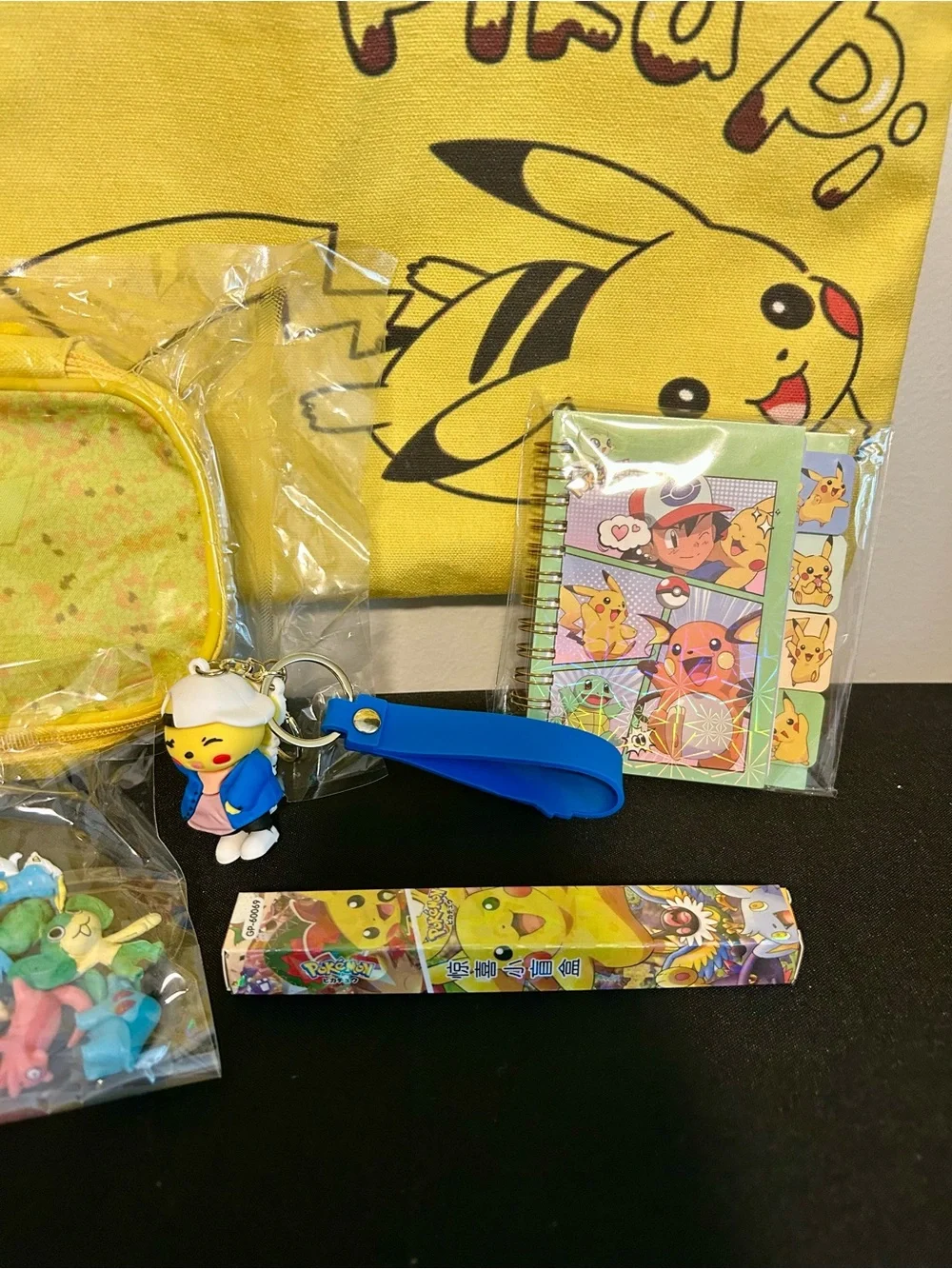 Pikachu Yellow Kids Tote Bag & Accessory Set